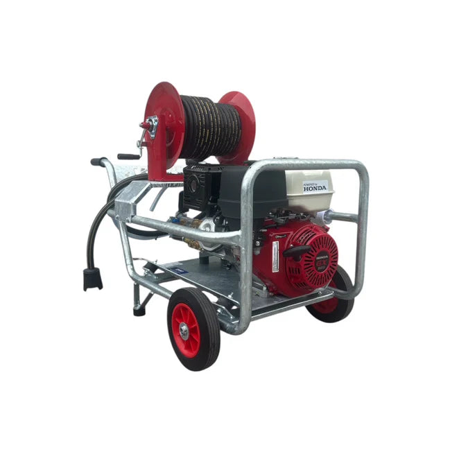Honda GX390 Pressure Washer 21LPM/3000 PSI Reel + 30M Hose Galvanised