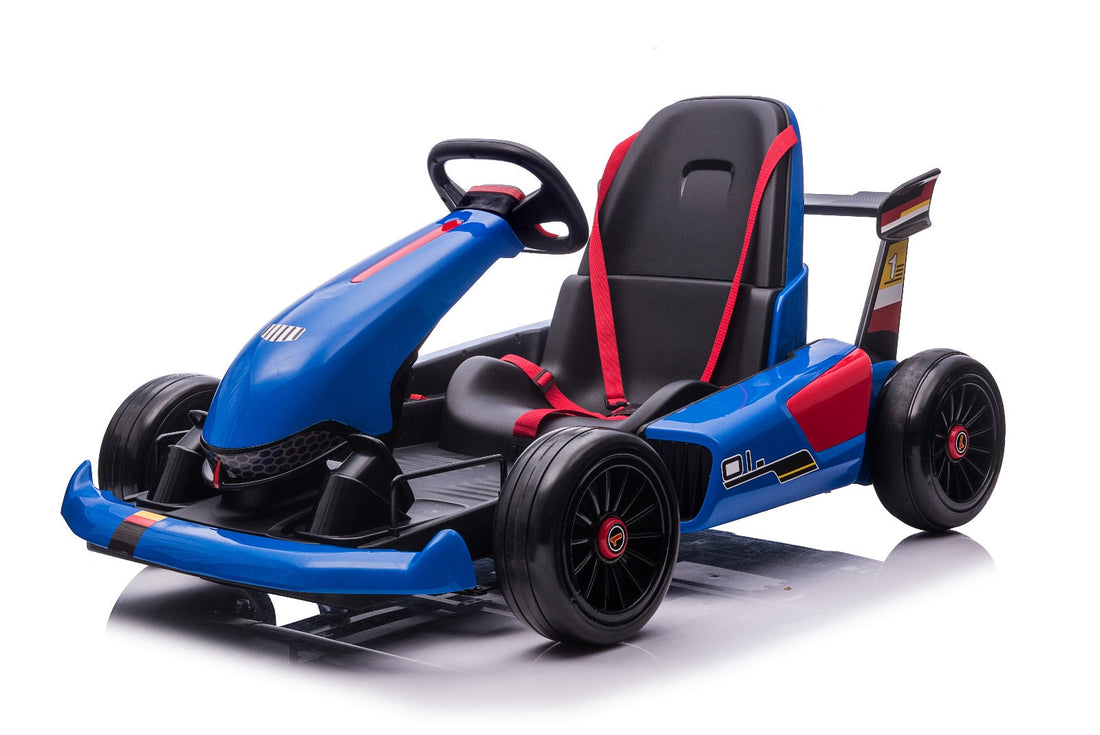24V Childrens Ride-on Electric Go-Kart in Blue