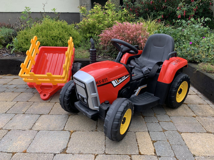 MX Red 12V Electric Tractor Trailer