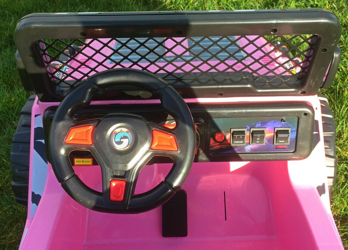 Drifter Raptor Powerful 12V Electric Ride on Jeep (Pink)