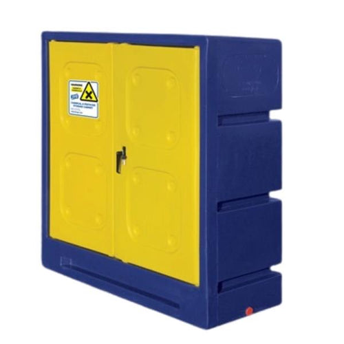 Large Chemical Storage Cabinet (Navy & Yellow)
