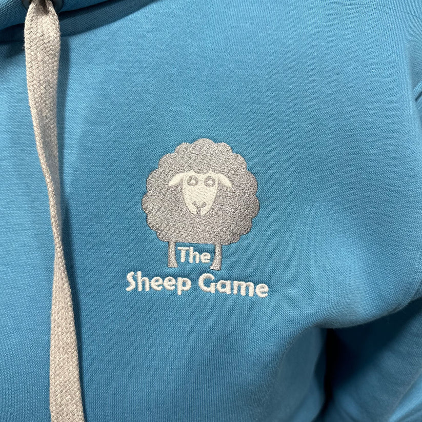 Adult Hoody - Sky Blue Sheep Game