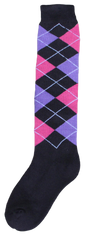 Riding sock RE d.grey/pink/lila 43-46