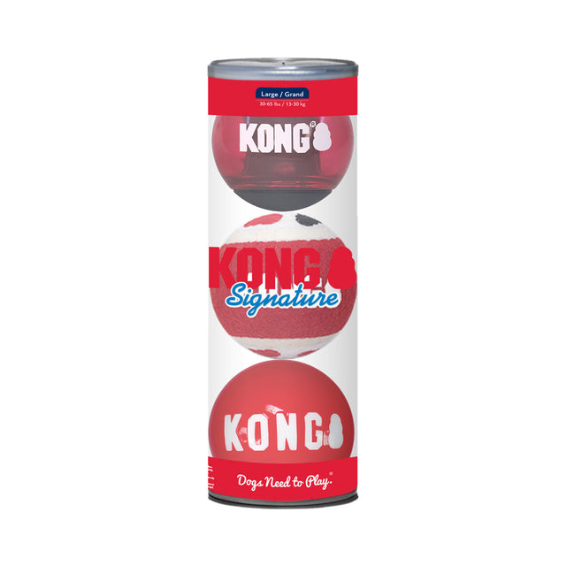 KONG Signature Balls 3-Pack L