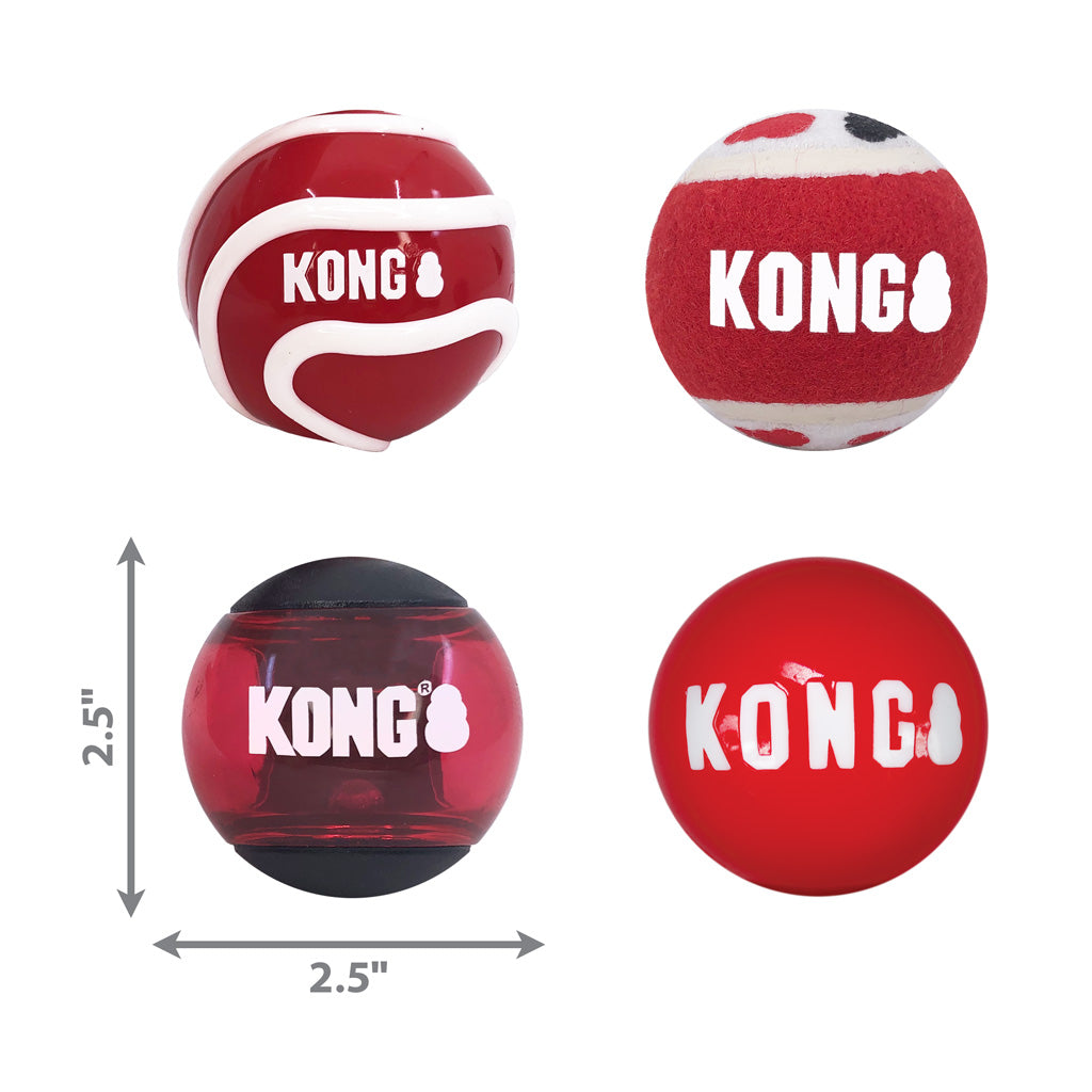 KONG Signature Balls 4-Pack M