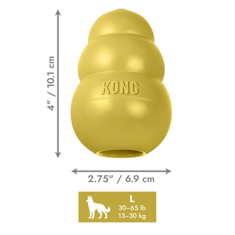 KONG 50th Anniversary KONG Classic Gold Lg