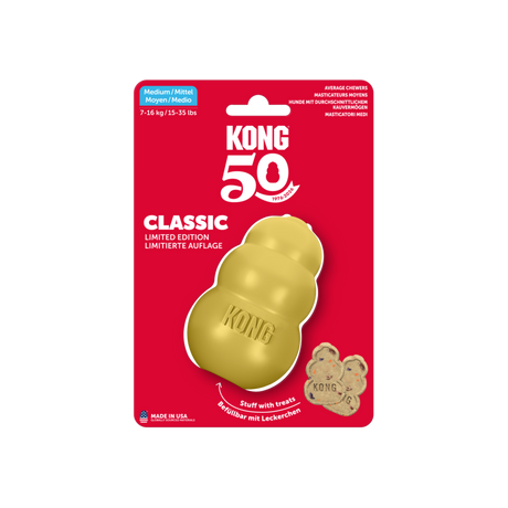 KONG 50th Anniversary KONG Classic Gold Md