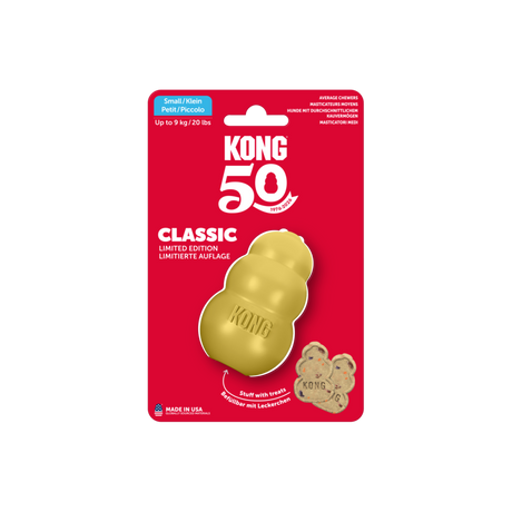 KONG 50th Anniversary KONG Classic Gold Sm
