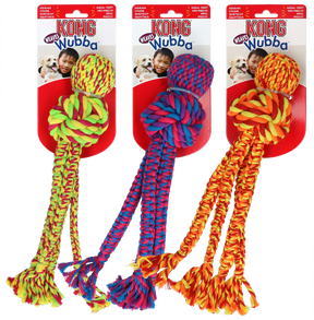 KONG Wubba Weaves with Rope Assorti L