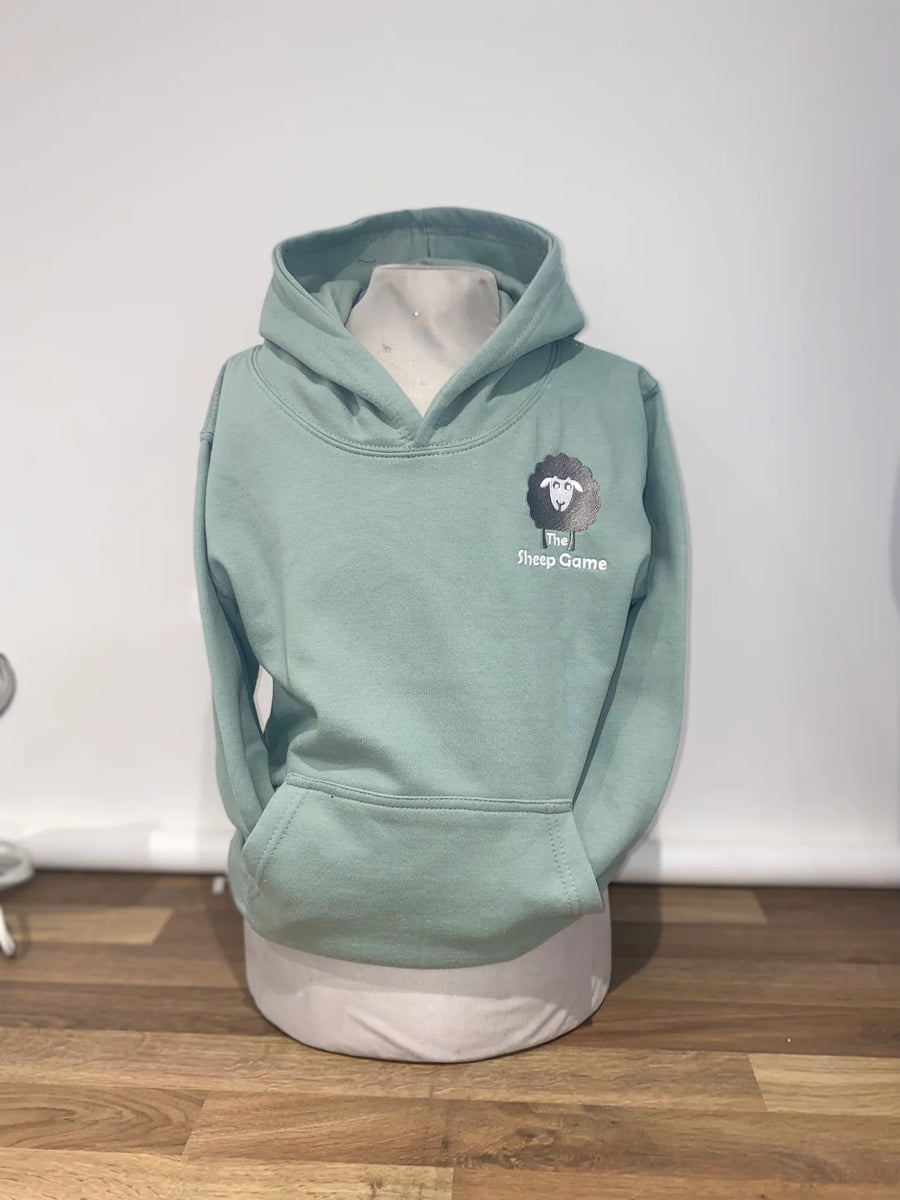 Kids Hoody (Dusty Green)Sheep Game
