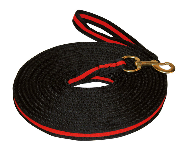 Lunge Whip soft lux black with muskuton 8 m