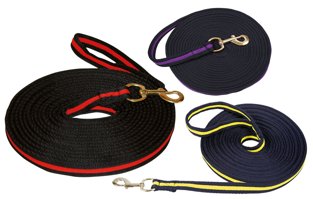 Lunge Whip soft lux black with muskuton 8 m