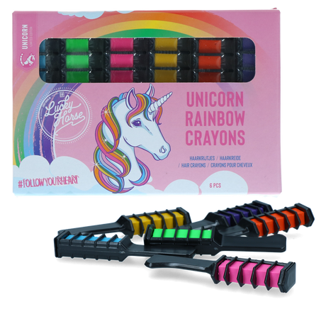 Lucky Horse Unicorn Rainbow Coloured Chalk