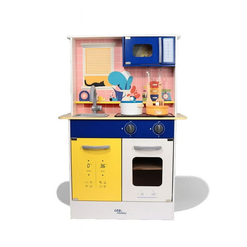 Leo & Friends Wooden Light & Sound Kitchen Set – Pretend Play Cooking 3+