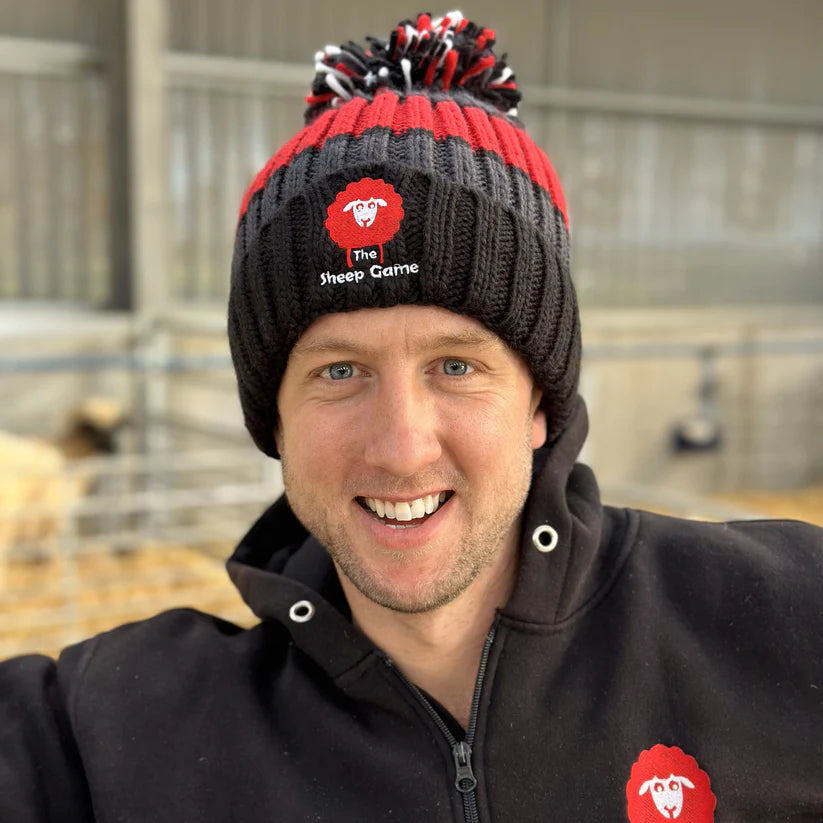 Luxury Striped Bobble Hat Sheep Game Buy Farm Agricultural
