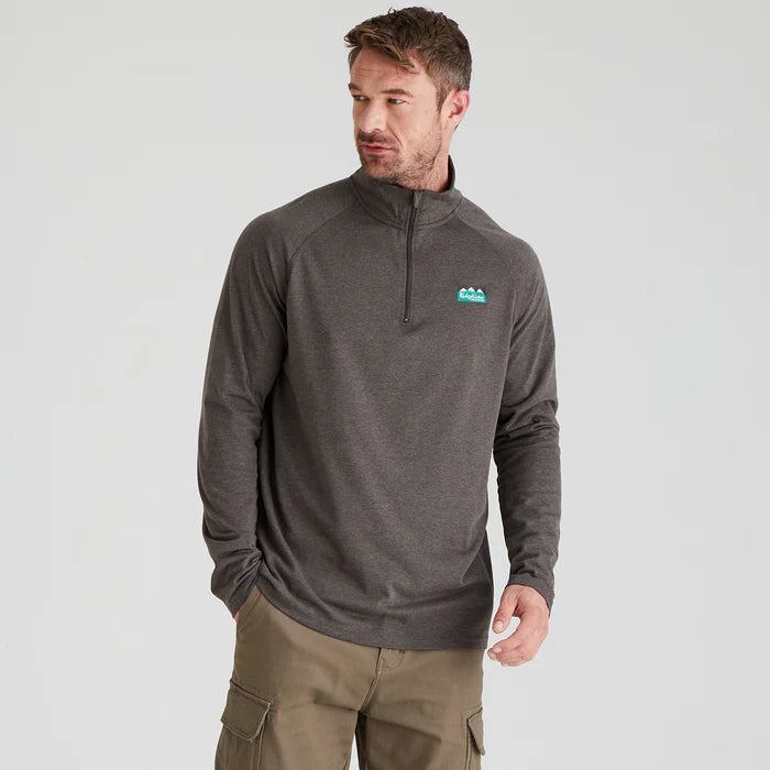 Men's Baseline Pull-on Zip Top Light Bark Marl