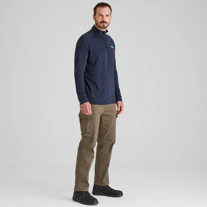 Men's Baseline Pull-on Zip Top Navy Marl