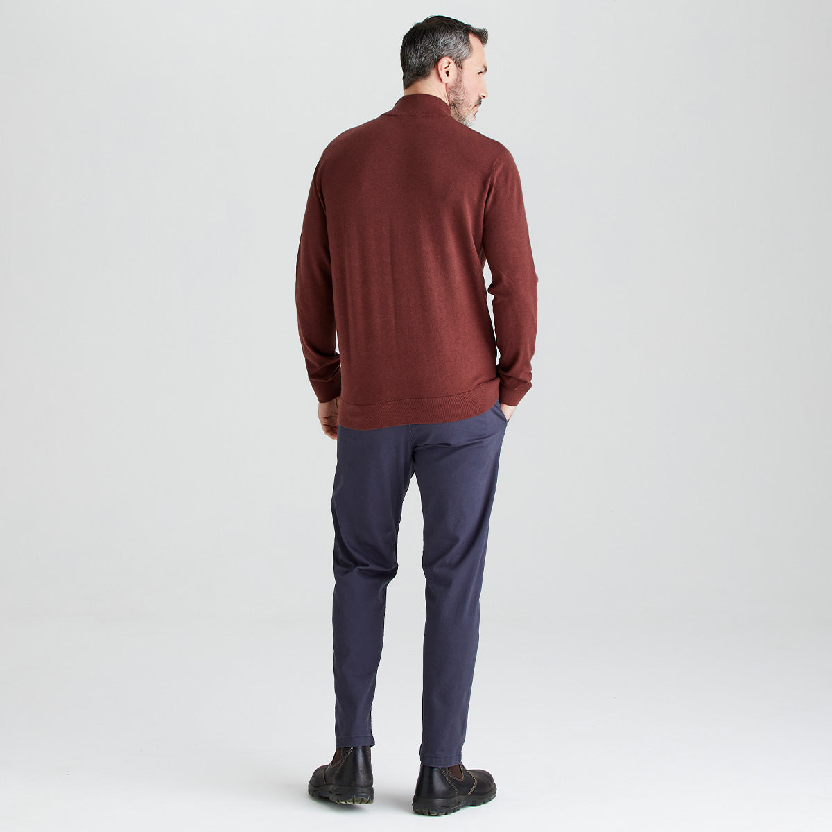 Ridgeline Men's Hartland 1/4 Zip Knit – Oxblood