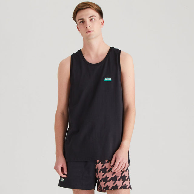 Ridgeline Men's Signature Singlet Top – Black