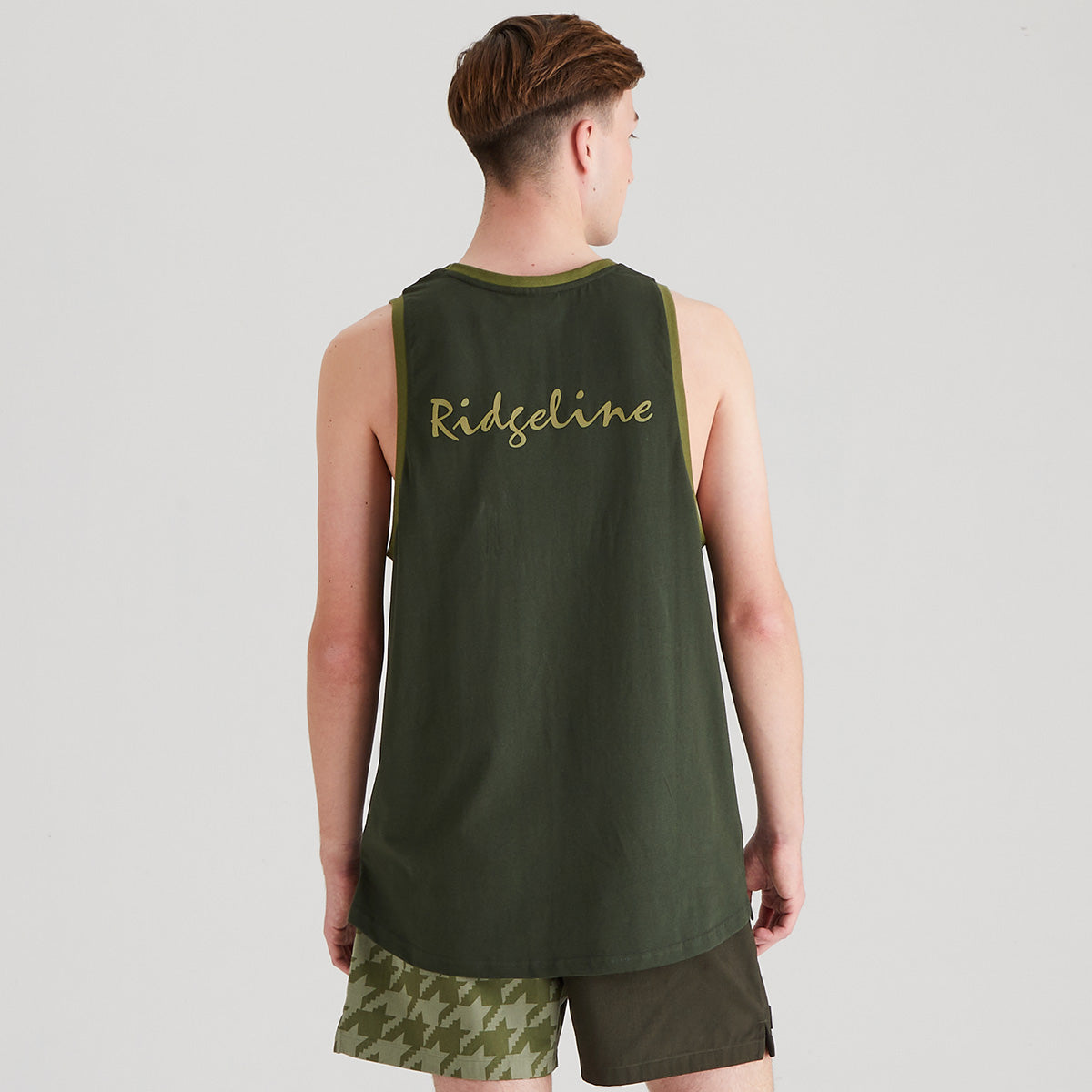 Ridgeline Men's Signature Singlet Top – Deep Forest