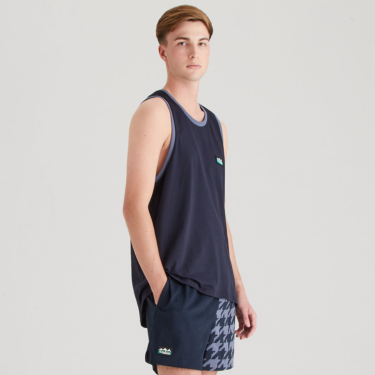 Ridgeline Men's Signature Singlet Top – Navy