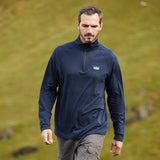 Men's Baseline Pull-on Zip Top Navy Marl