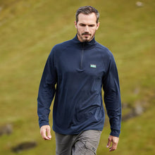 Men's Baseline Pull-on Zip Top Navy Marl