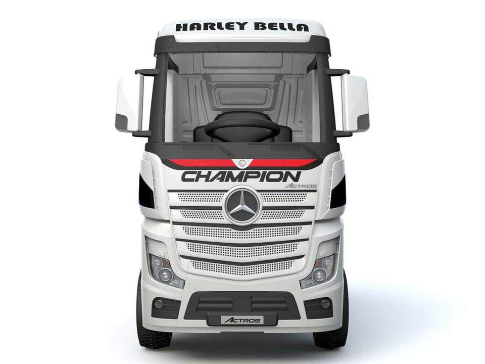 Licensed Mercedes Benz Actros White 24V Electric Ride On Truck