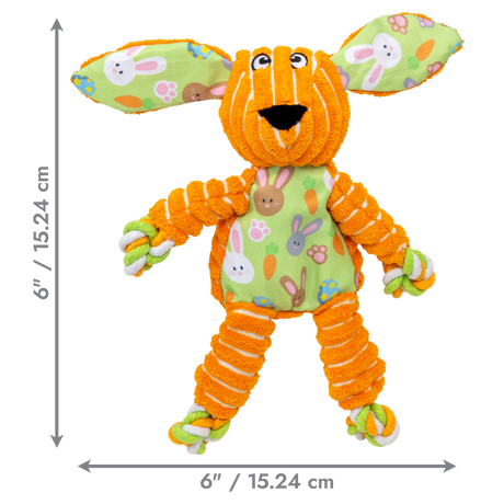 KONG Floppy Knots Orange Bunny