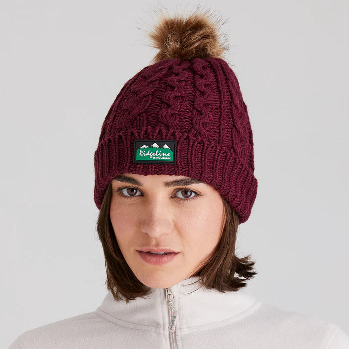 Nordic Fleck Bobble Hat Winter Berry