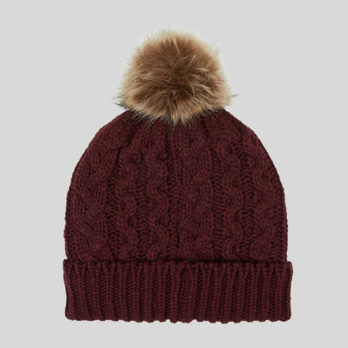 Nordic Fleck Bobble Hat Winter Berry