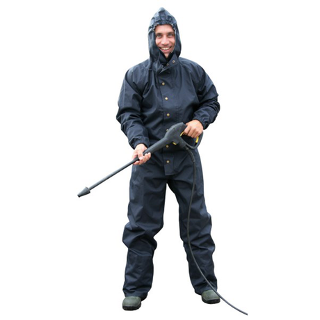 Washing and cleaning overall with hood
