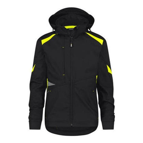 DASSY Kalama Softshell jacket Black/Fluo yellow