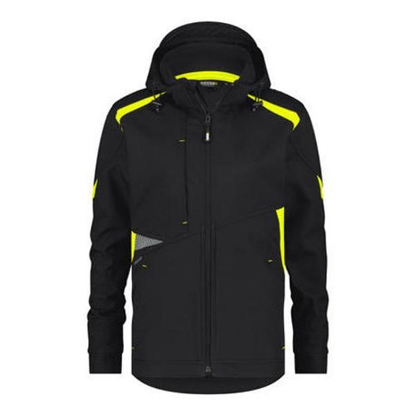 DASSY Kalama Women Softshell jacket Black/Fluo yellow