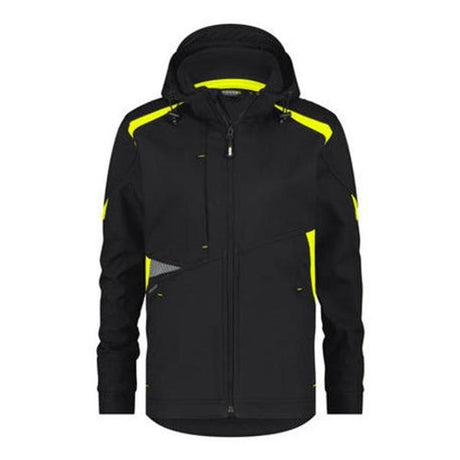 DASSY Kalama Women Softshell jacket Black/Fluo yellow