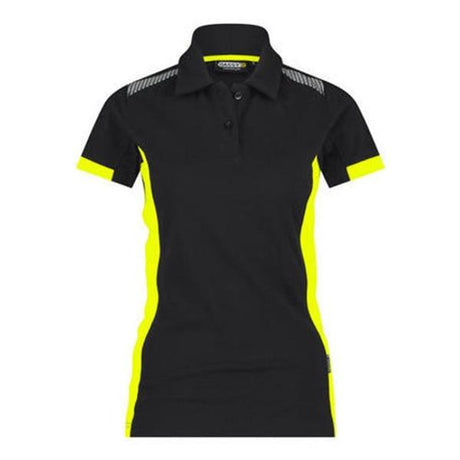 DASSY Veracruz Women Polo shirt Black/Fluo yellow