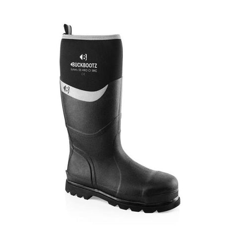 Black Neoprene/Rubber Heat and Cold Insulated Safety Wellington Boot