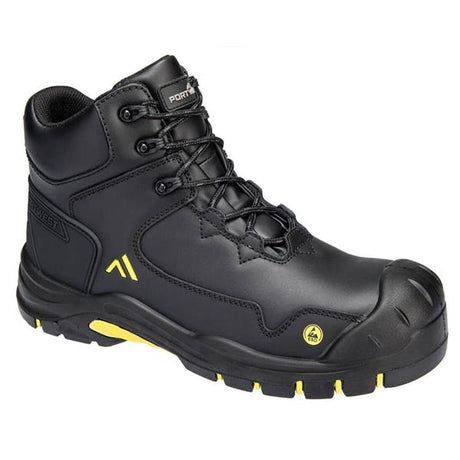 Composite Action Leather Mid Boot - Black/Yellow