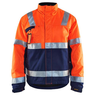 Blaklader 4862 High-Visibility Winter Jacket - Orange/Navy Blue