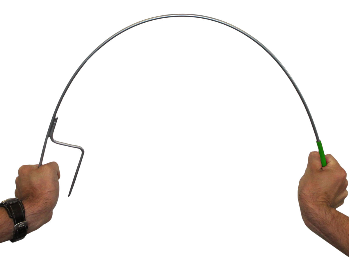 Pigtail post  round 110cm steel post+green pigtail insulator