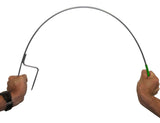 Pigtail post  round 110cm steel post+green pigtail insulator
