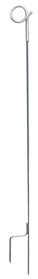 Pigtail post  round 110cm steel post+green pigtail insulator