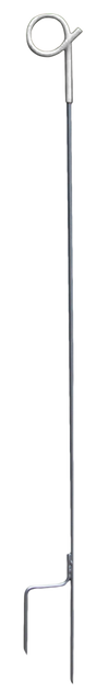 Pigtail post  round 110cm steel post+green pigtail insulator