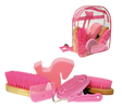 Grooming kit with 7 products in backpack pink