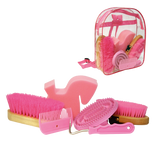 Grooming kit with 7 products in backpack pink