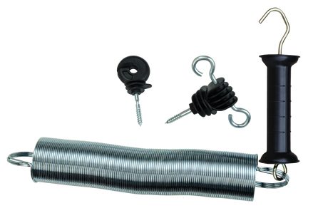 Gate Handle-Set with hooks and spring, 5 cm