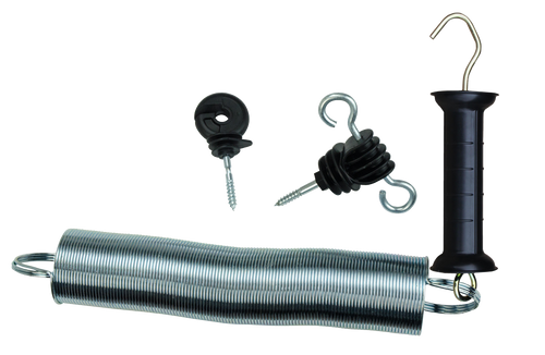 Gate Handle-Set with hooks and spring, 5 cm