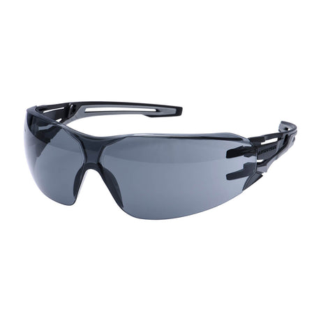 Portwest PR01 Anthracite Wraparound Safety Glasses Smoke
