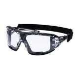 Portwest PR02 Anthracite Wraparound Plus Safety Glasses Clear