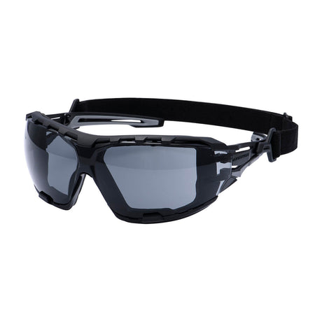 Portwest PR02 Anthracite Wraparound Plus Safety Glasses Smoke